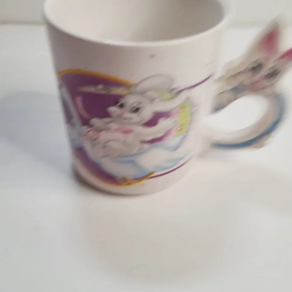 Vintage Kitsch Psychedelic Bunny Rabbit Kawaii Bunny Handle Quirky Coffee Mug